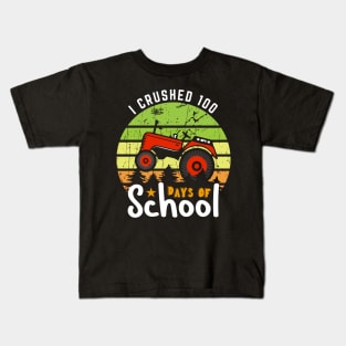 I crushed 100 days of school Kids T-Shirt